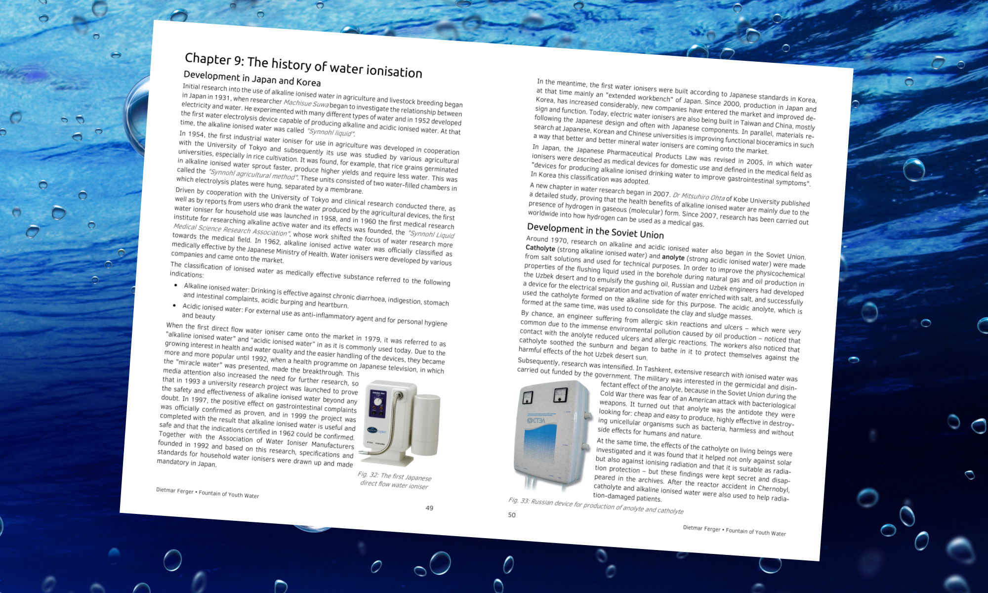 The history of water ionisation